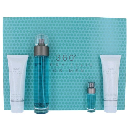 Perry Ellis 360' by Perry Ellis, 4 Piece Gift Set men with Shower Gel