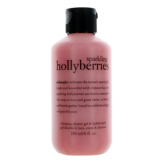 Sparkling Hollyberries, 6oz Shampoo, Shower Gel, & Bubble Bath for Unisex