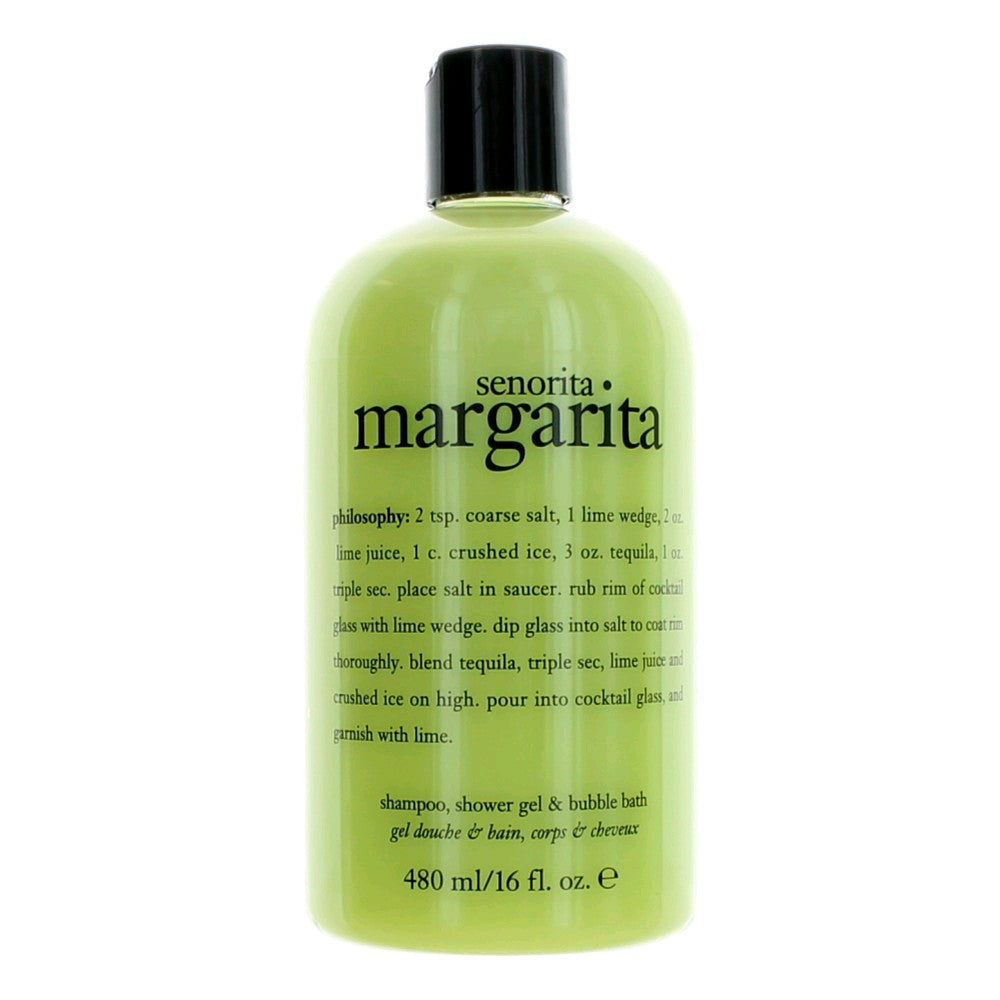 Senorita Margarita, 16oz Shampoo, Shower Gel & Bubble Bath for Unisex