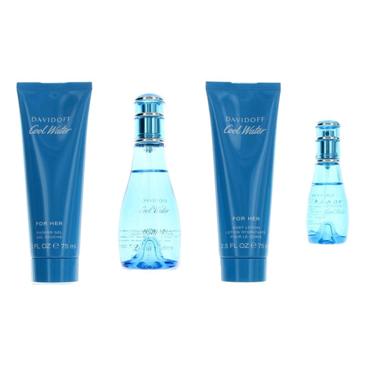 Cool Water by Davidoff, 4 Piece Gift Set for Women