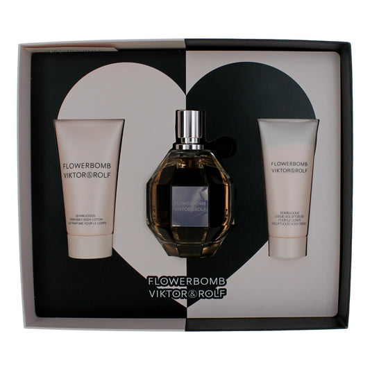 Flowerbomb by Viktor & Rolf, 3 Piece GIft Set for Women