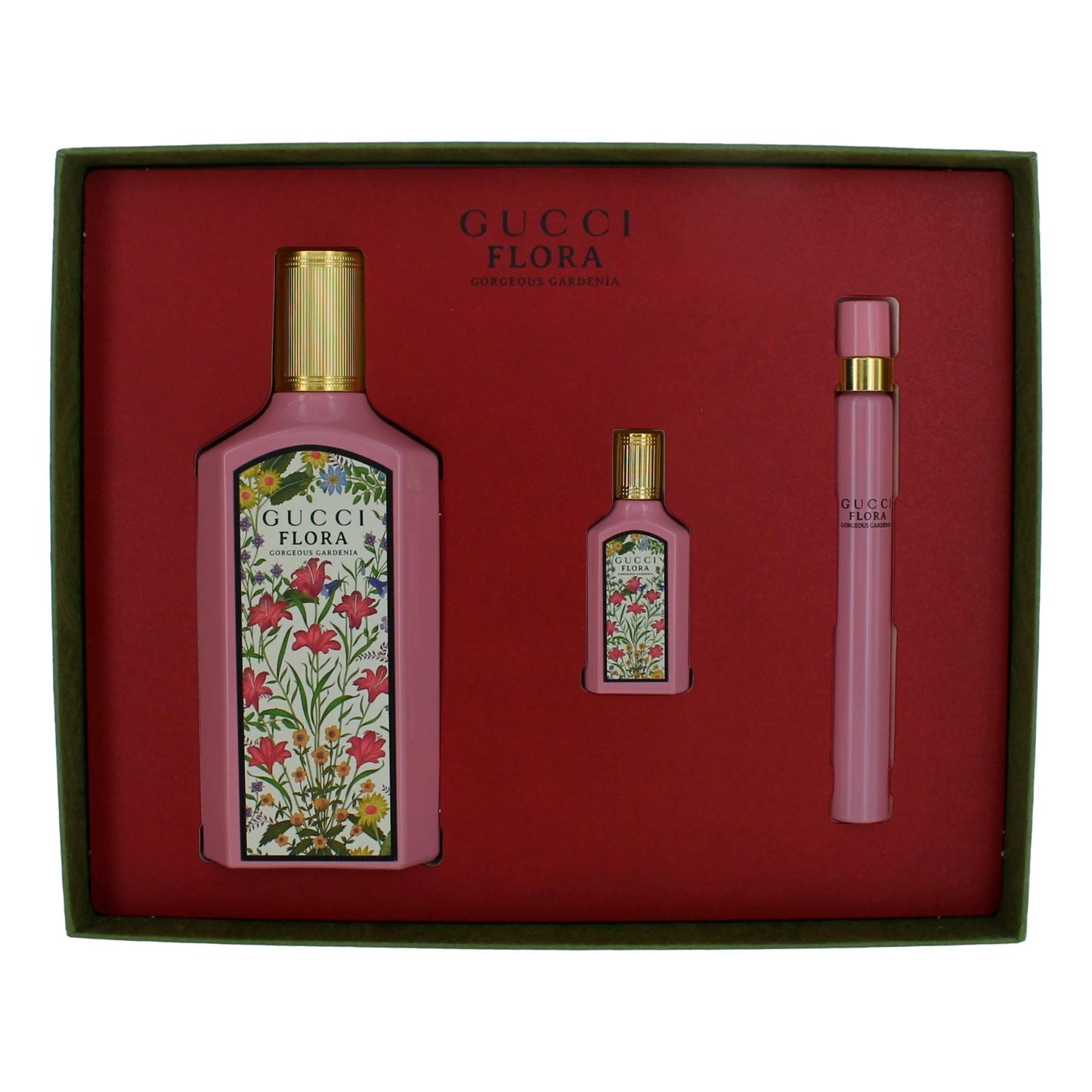 Flora Gorgeous Gardenia by Gucci, 3 Piece Gift Set For Women