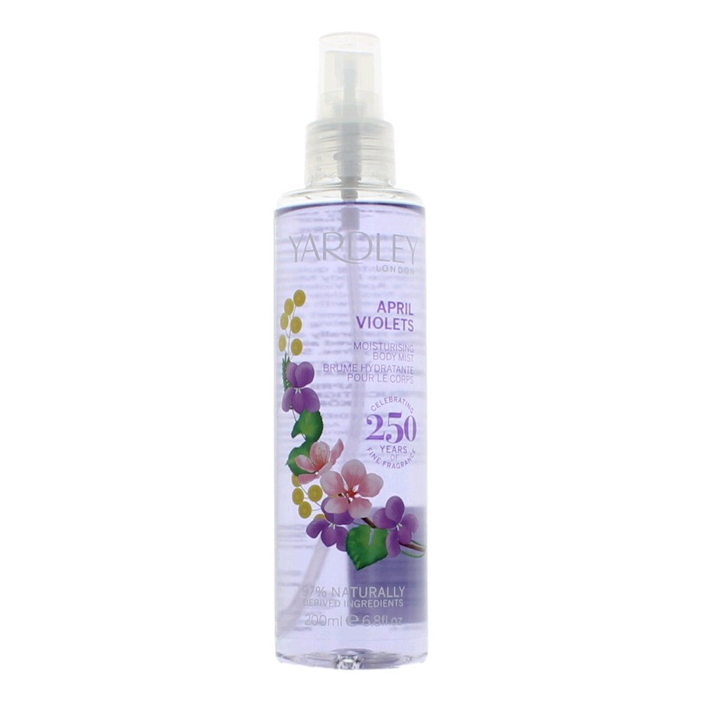 Yardley April Violets by Yardley of London, 6.8oz Moisturising Body Mist women